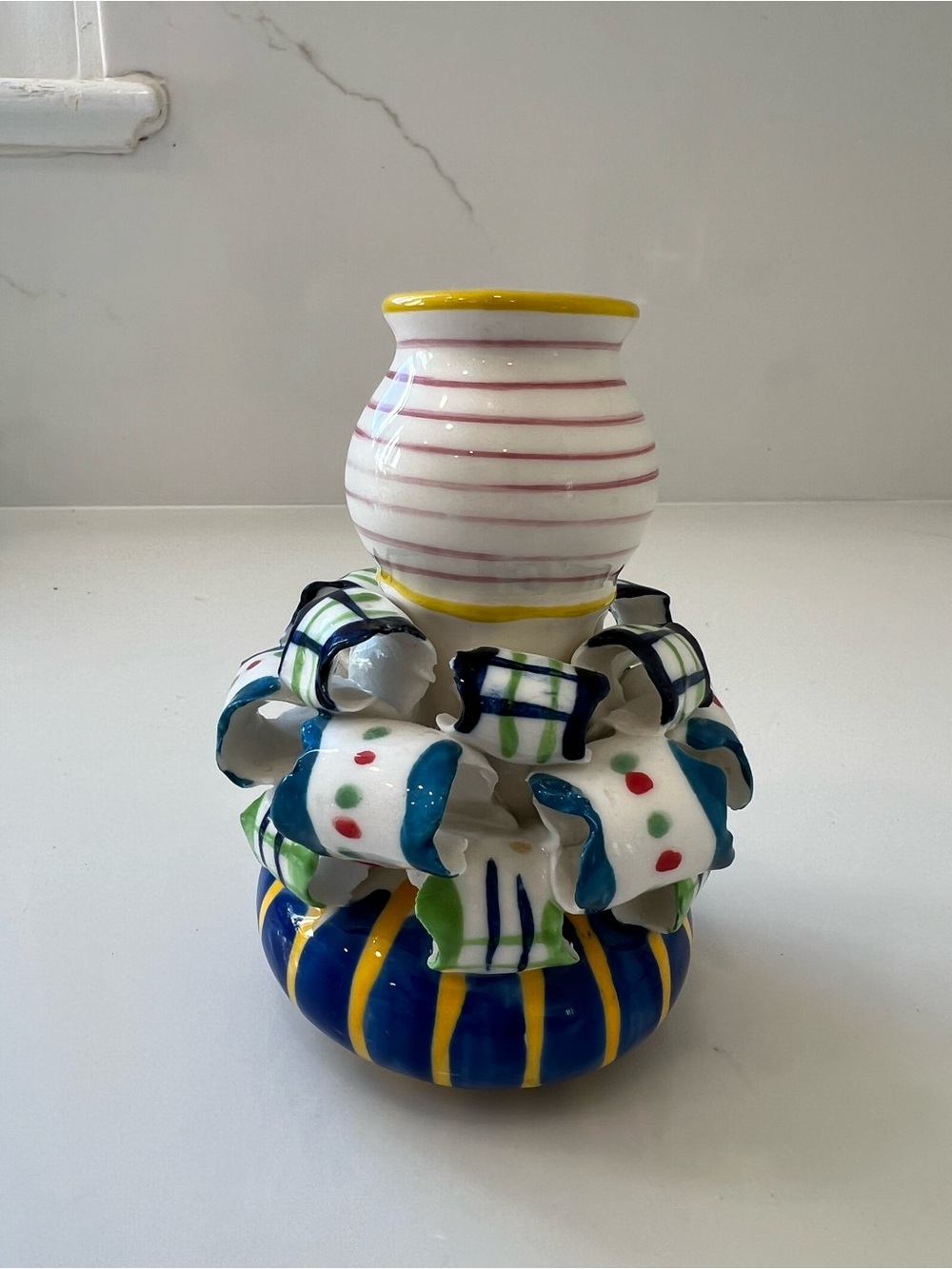 Hand-Painted Ceramic Decorative candle holder